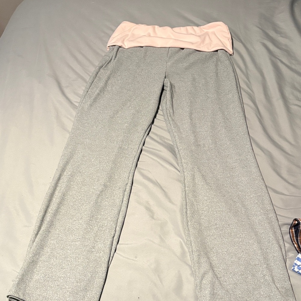 Gray and Pink Pants